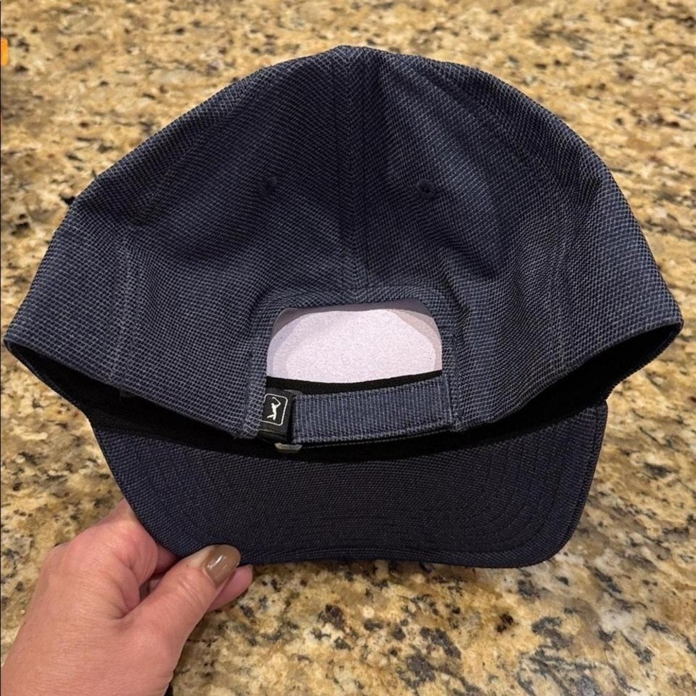 NWT blue Velcro adjustable PGA Tour official hat moisture wicking sweat band. - Picture 2 of 5
